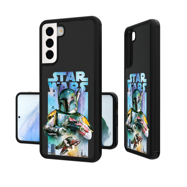 Star Wars Boba Fett Portrait Collage Galaxy Bump Phone Case