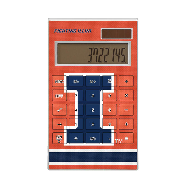 Illinois Fighting Illini Stripe Desktop Calculator