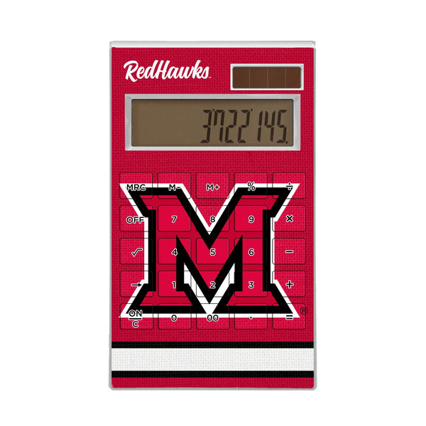 Miami RedHawks Stripe Desktop Calculator