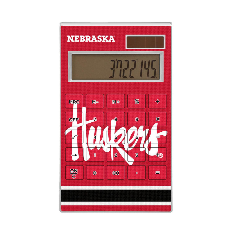Nebraska Huskers Stripe Desktop Calculator