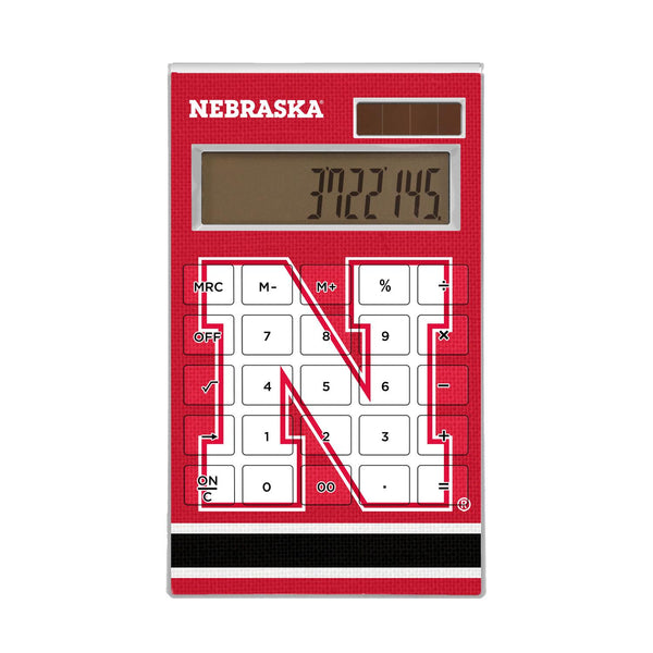 Nebraska Huskers N Stripe Desktop Calculator