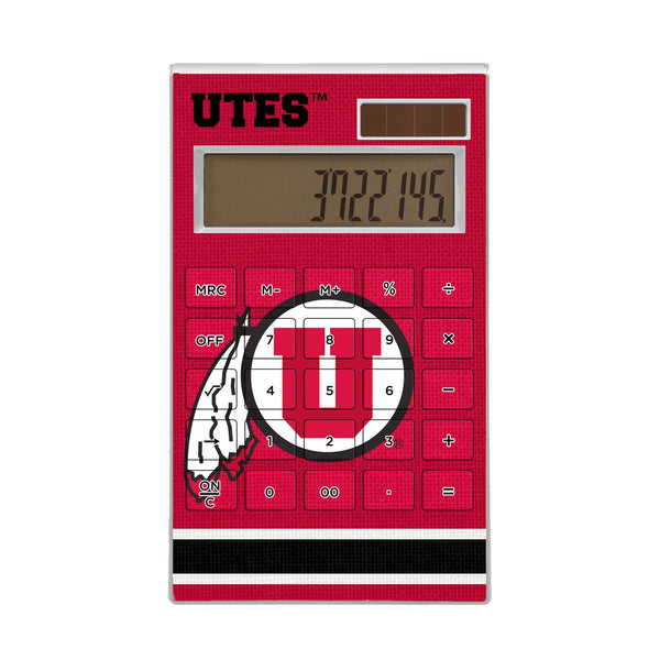 Utah Utes Stripe Desktop Calculator
