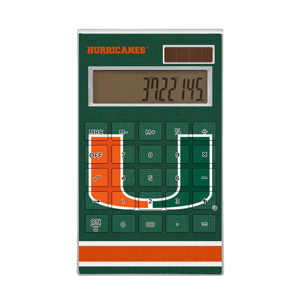 Miami Hurricanes Stripe Desktop Calculator
