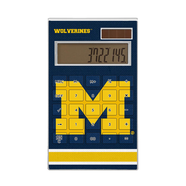 Michigan Wolverines Stripe Desktop Calculator