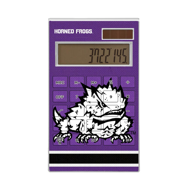 Texas Christian Horned Frogs Stripe Desktop Calculator