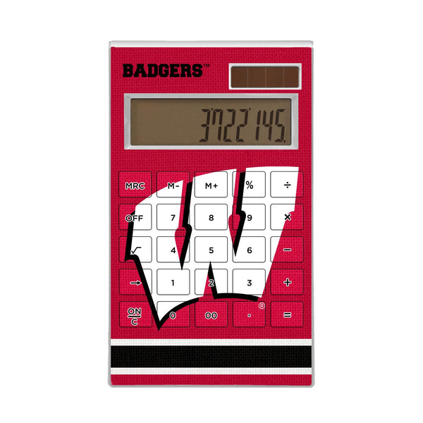 Wisconsin Badgers Stripe Desktop Calculator