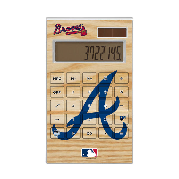 Atlanta Braves Wood Bat Desktop Calculator