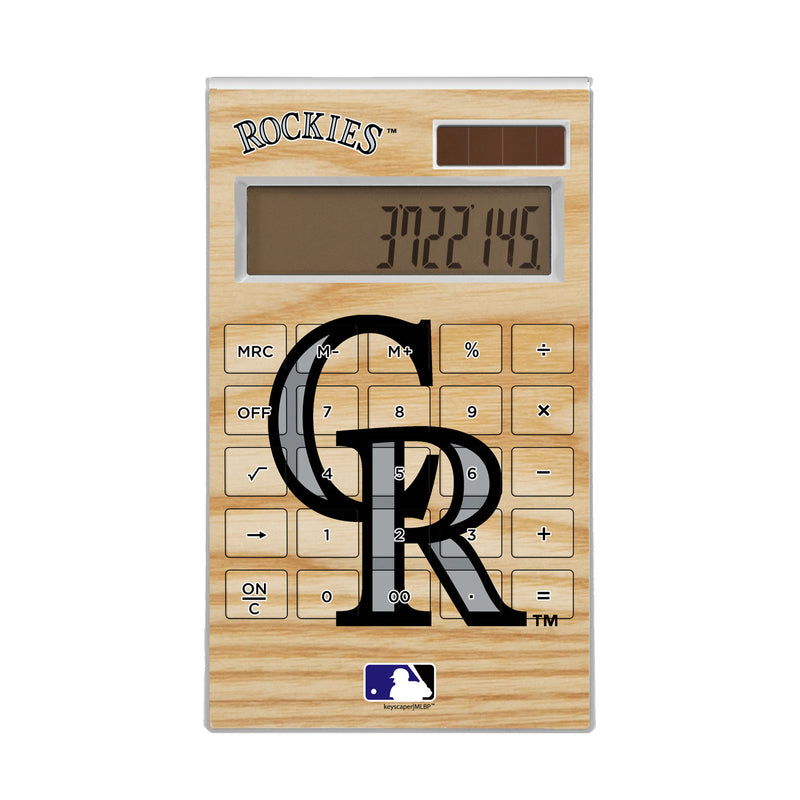Colorado Rockies Wood Bat Desktop Calculator