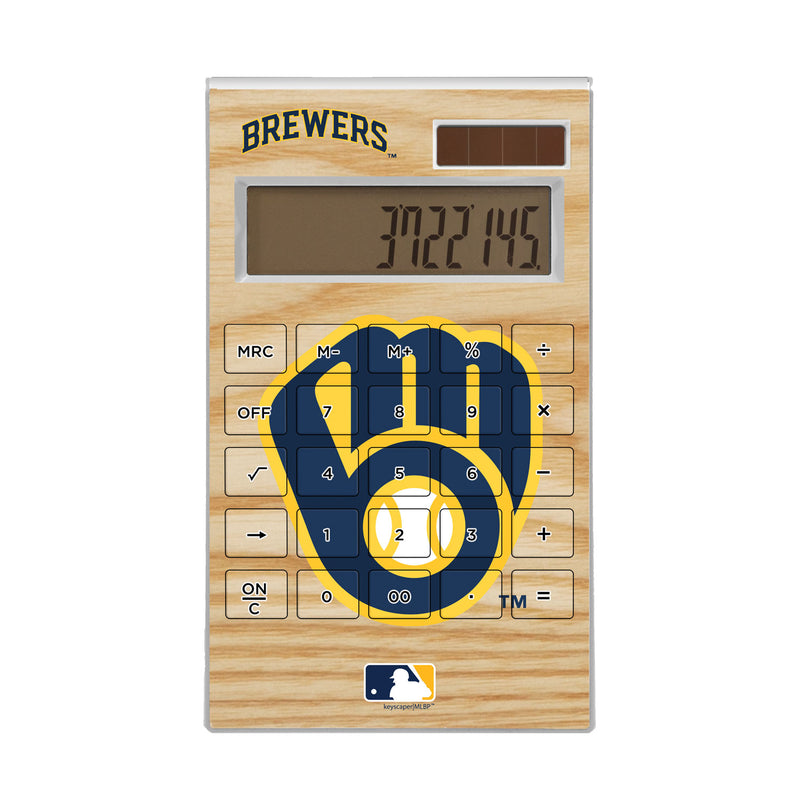 Milwaukee Brewers Wood Bat Desktop Calculator