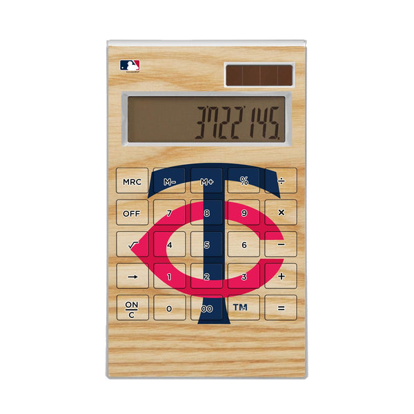 Minnesota Twins Wood Bat Desktop Calculator