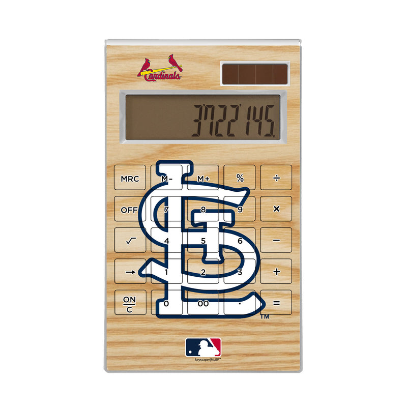 St Louis Cardinals Wood Bat Desktop Calculator