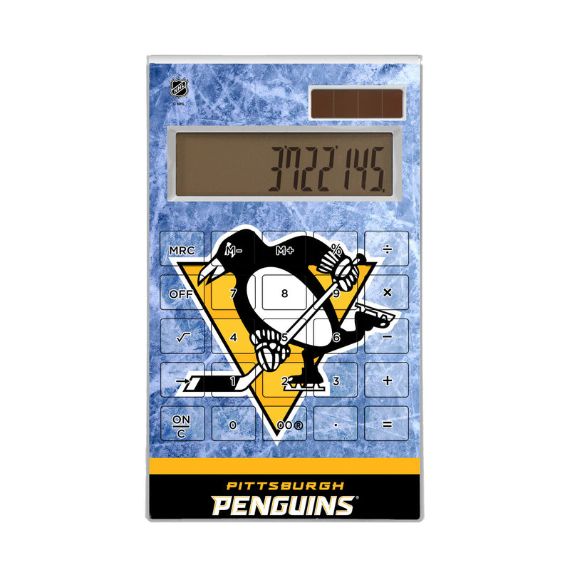 Pittsburgh Penguins Ice Wordmark Desktop Calculator