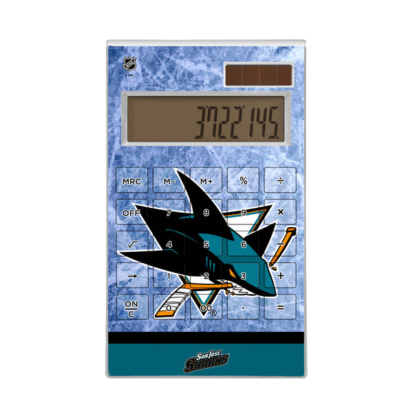 San Jose Sharks Ice Wordmark Desktop Calculator