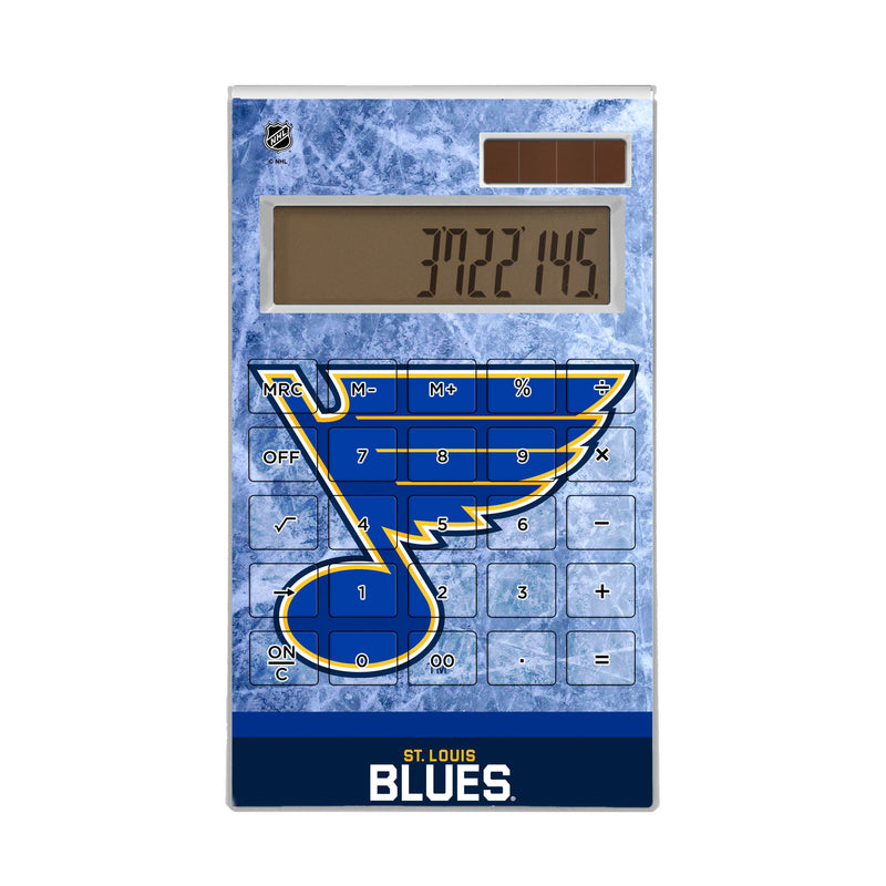 St. Louis Blues Ice Wordmark Desktop Calculator