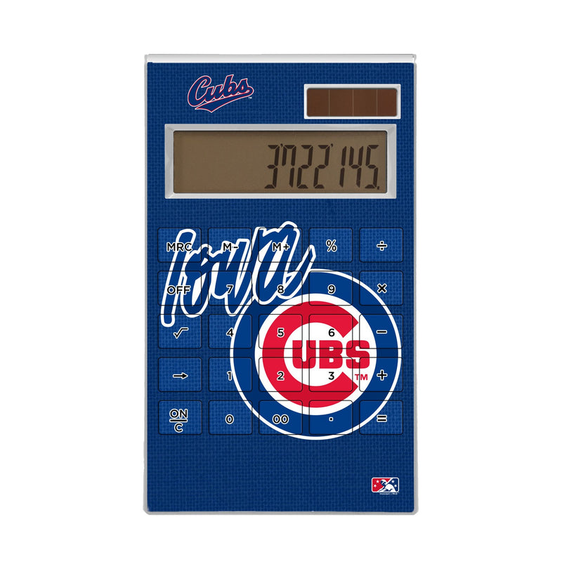 Iowa Cubs Solid Desktop Calculator