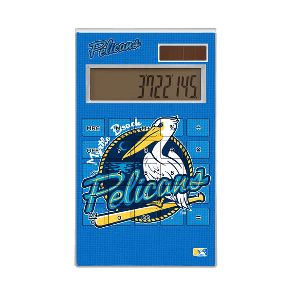 Myrtle Beach Pelicans Solid Desktop Calculator