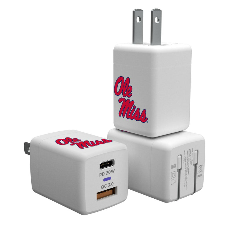 Mississippi Ole Miss Rebels Insignia USB A/C Charger
