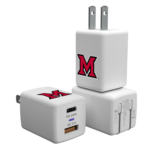Miami RedHawks Insignia USB A/C Charger