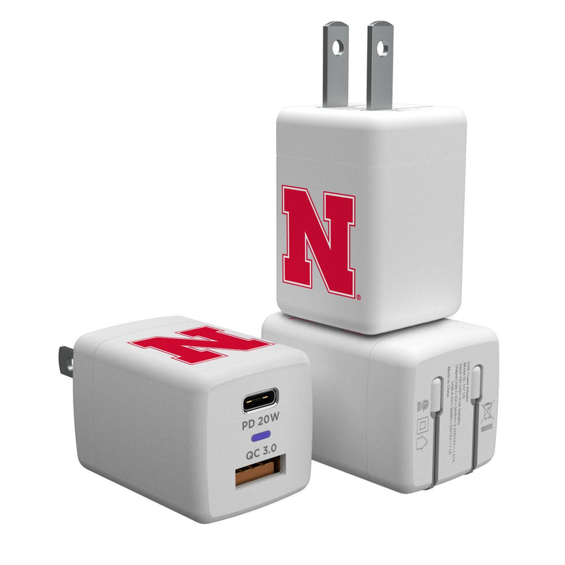 Nebraska Huskers N Insignia USB A/C Charger