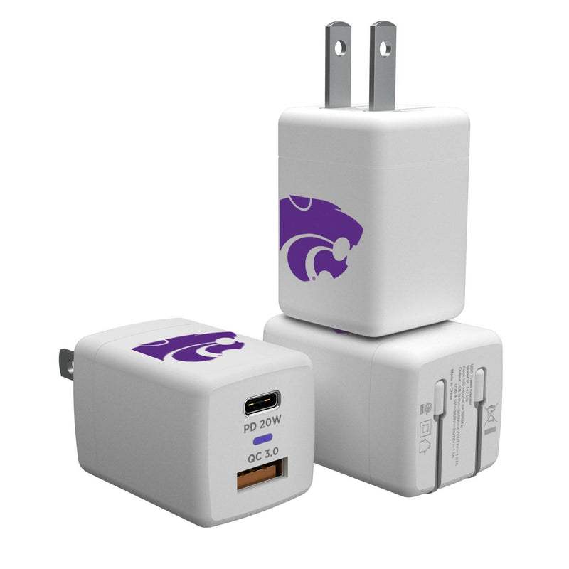 Kansas State Wildcats Insignia USB A/C Charger