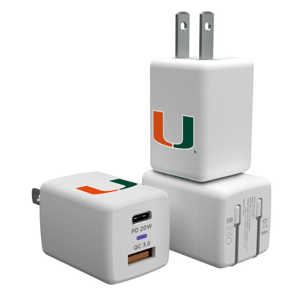 Miami Hurricanes Insignia USB A/C Charger