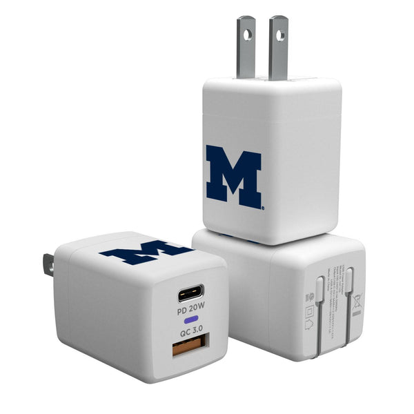 Michigan Wolverines Insignia USB A/C Charger