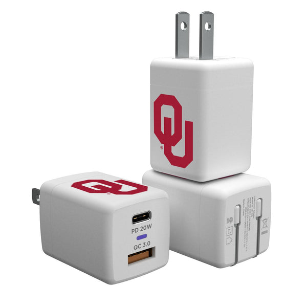 Oklahoma Sooners Insignia USB A/C Charger