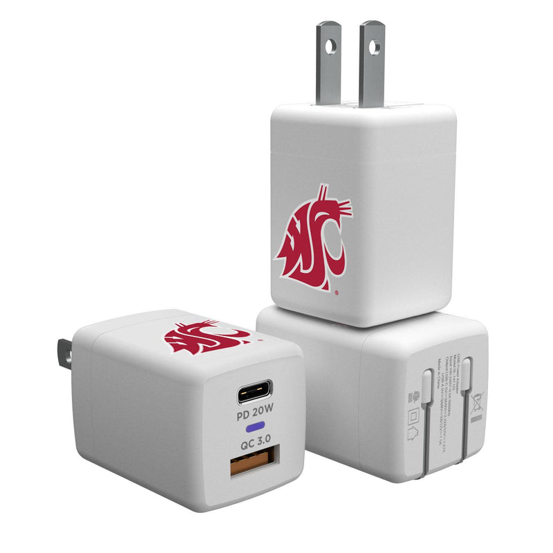 Washington State Cougars Insignia USB A/C Charger