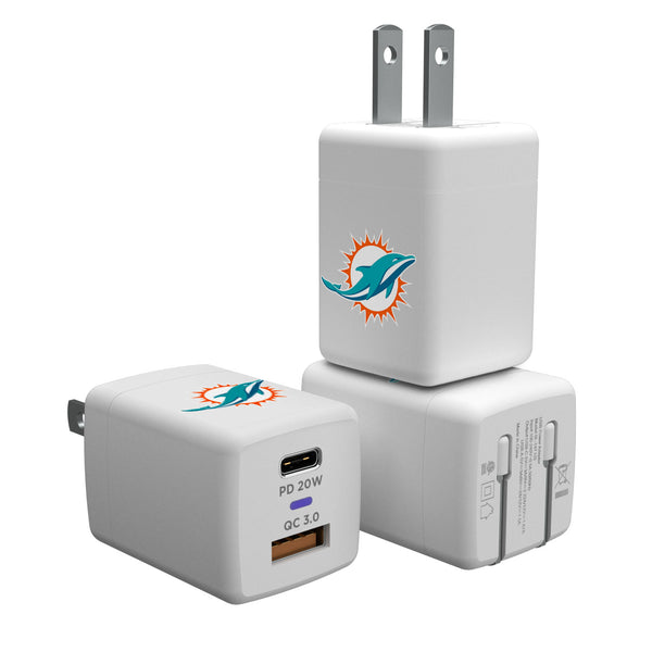 Miami Dolphins Insignia USB A and C Charger