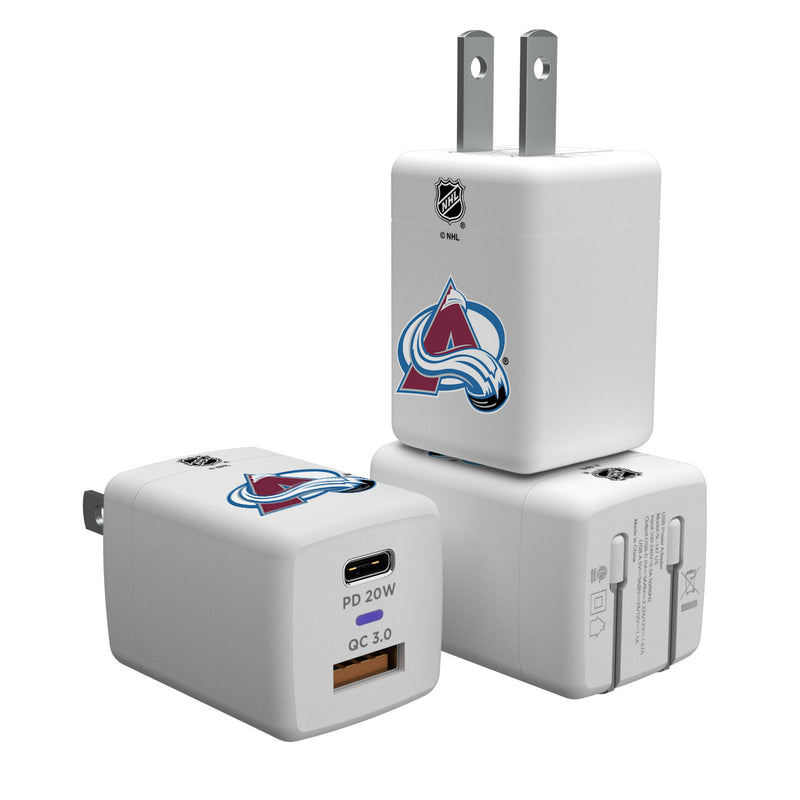 Colorado Avalanche Insignia USB A and C Charger