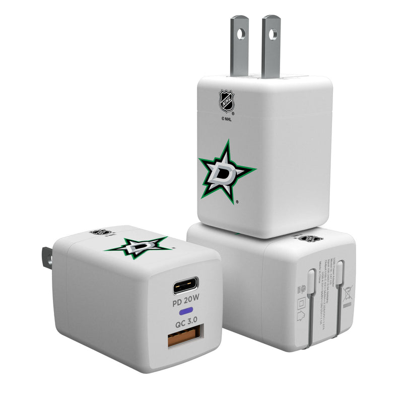 Dallas Stars Insignia USB A and C Charger