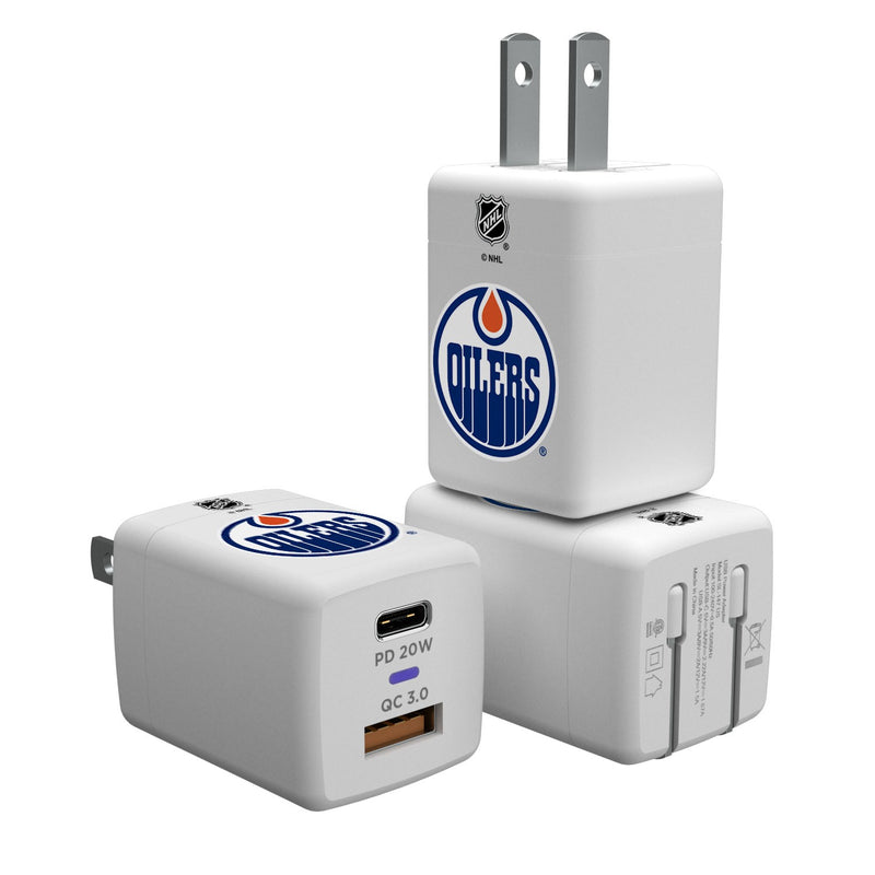 Edmonton Oilers Insignia USB A and C Charger