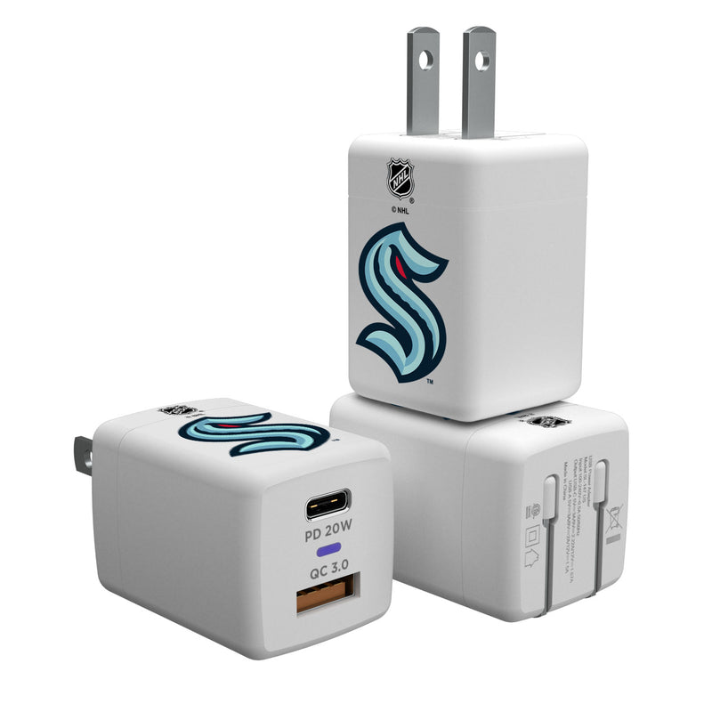 Seattle Kraken Insignia USB A and C Charger