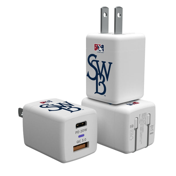 Scranton/Wilkes-Barre RailRiders Insignia USB A/C Charger