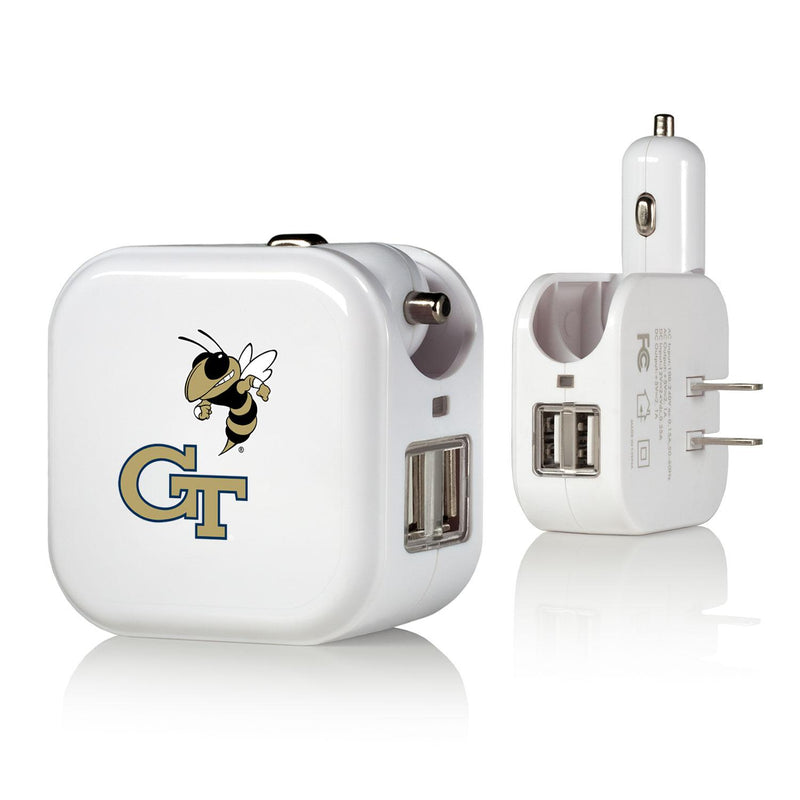 Georgia Tech Yellow Jackets Insignia 2 in 1 USB Charger