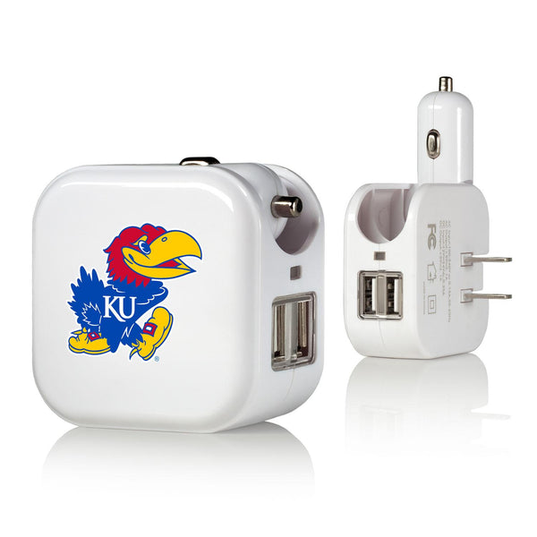 Kansas Jayhawks Insignia 2 in 1 USB Charger