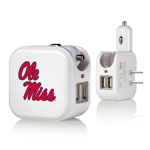 Mississippi Ole Miss Rebels Insignia 2 in 1 USB Charger