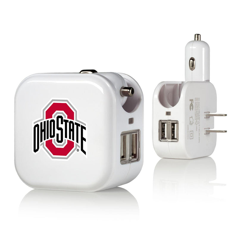 Ohio State Buckeyes Insignia 2 in 1 USB Charger