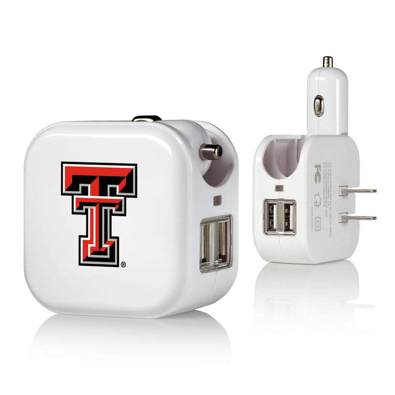 Texas Tech Red Raiders Insignia 2 in 1 USB Charger