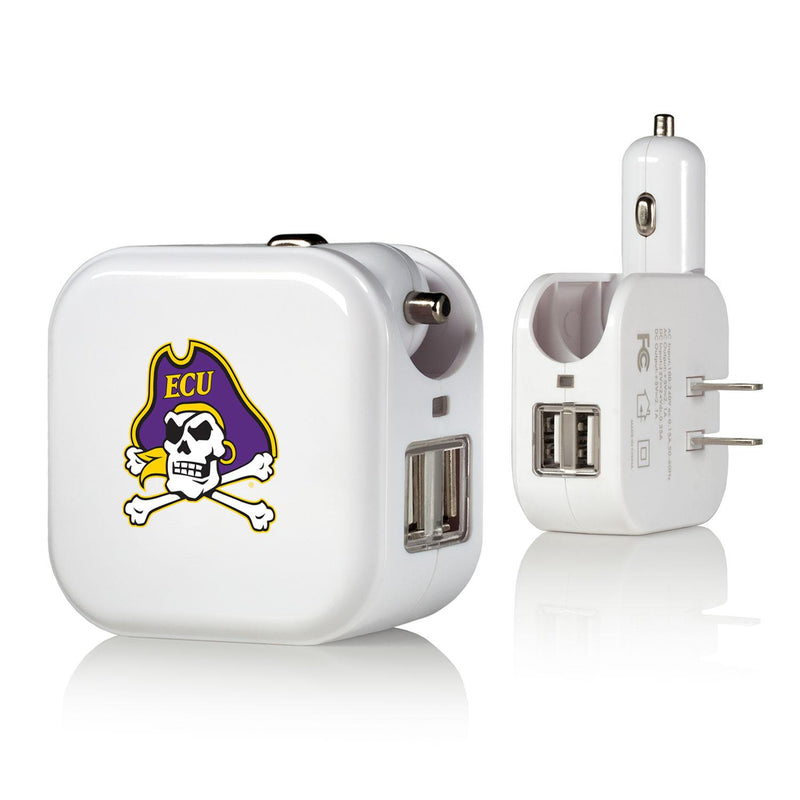 East Carolina Pirates Insignia 2 in 1 USB Charger
