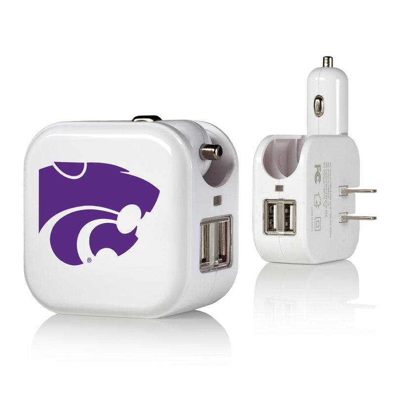 Kansas State Wildcats Insignia 2 in 1 USB Charger