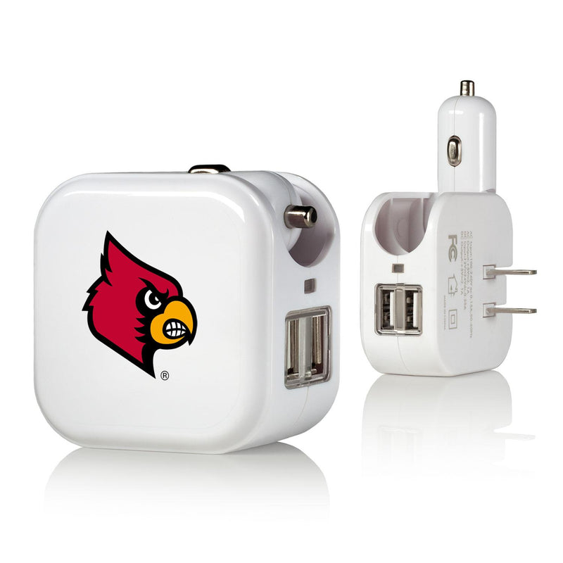 Louisville Cardinals Insignia 2 in 1 USB Charger