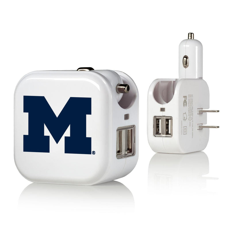 Michigan Wolverines Insignia 2 in 1 USB Charger