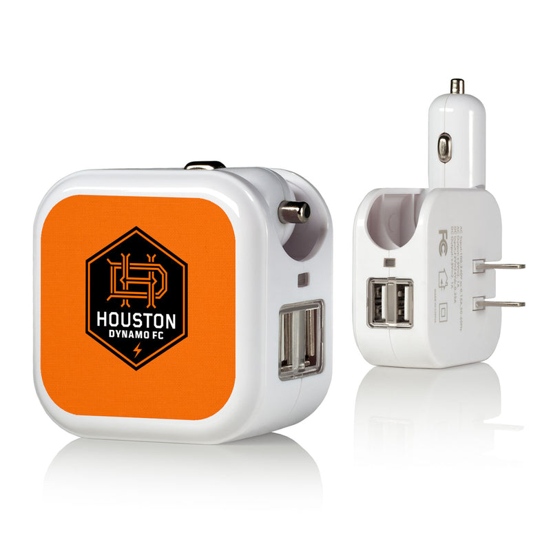 Houston Dynamo  Solid 2 in 1 USB Charger