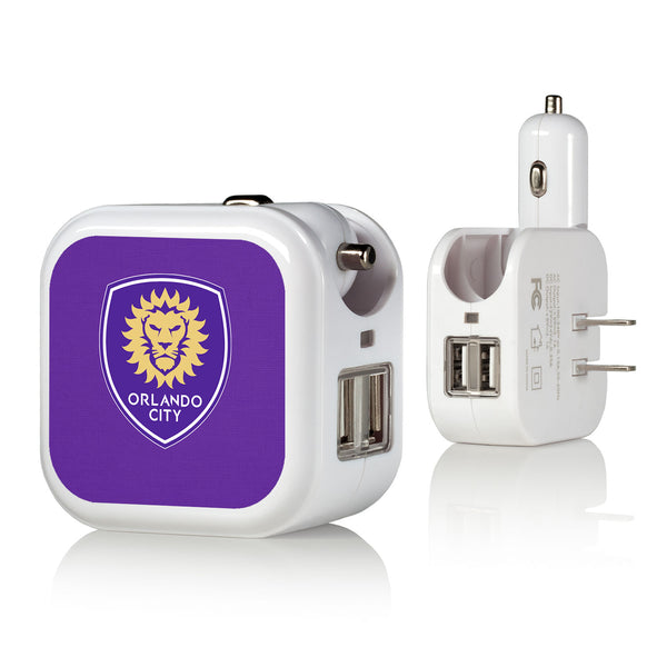 Orlando City Soccer Club  Solid 2 in 1 USB Charger
