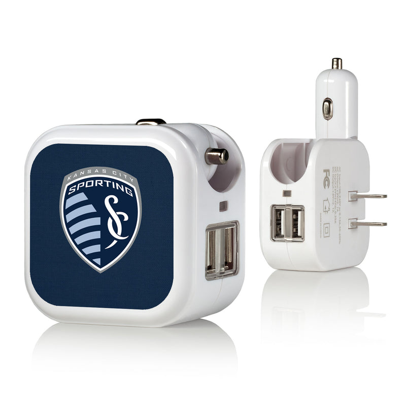 Sporting Kansas City   Solid 2 in 1 USB Charger