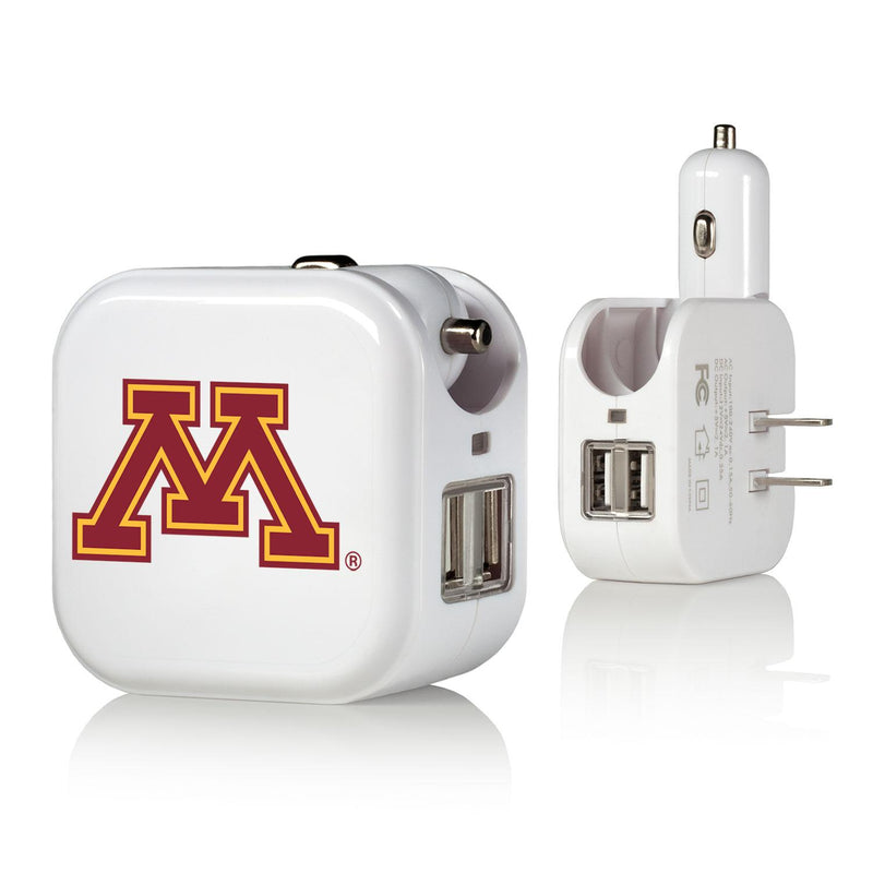 Minnesota Golden Gophers Insignia 2 in 1 USB Charger