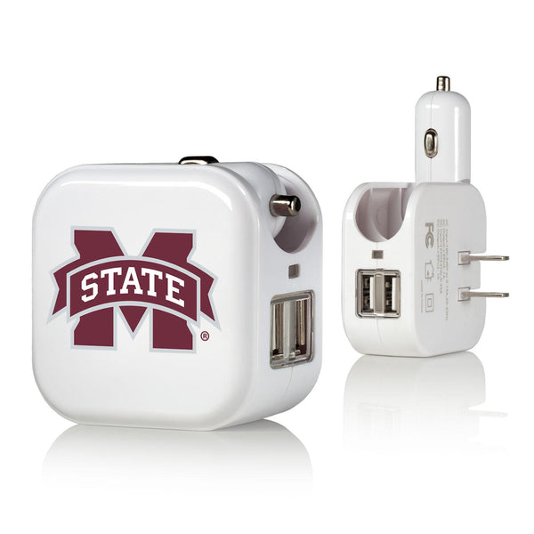 Mississippi State Bulldogs Insignia 2 in 1 USB Charger