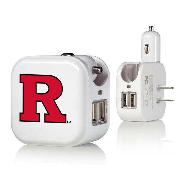 Rutgers Scarlet Knights Insignia 2 in 1 USB Charger