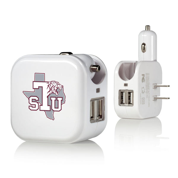 Texas Southern Tigers Insignia 2 in 1 USB Charger